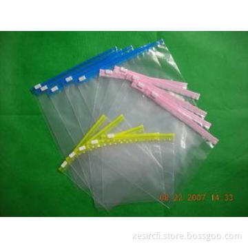 Poly PET / PE Grip Cloth Zipper Pouch Packaging With Slider